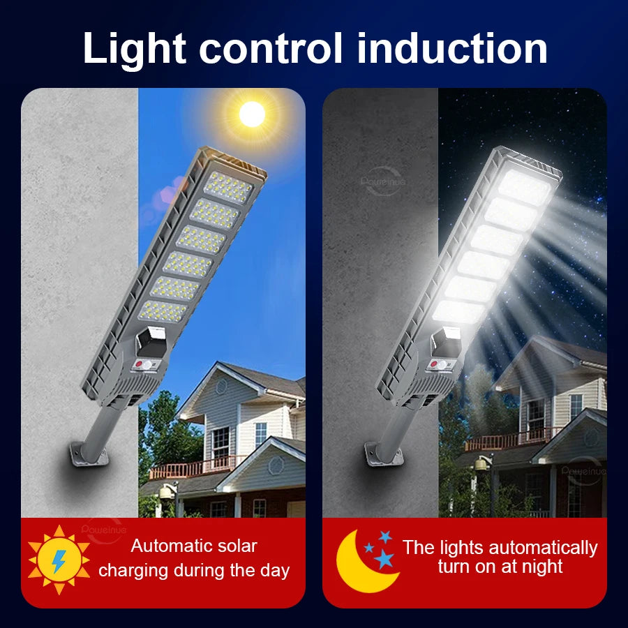 Newest 600W LED Outdoor Solar Lights Motion Sensor Wall External Solar Lamp Waterproof Sunlight Power Street Garden Light