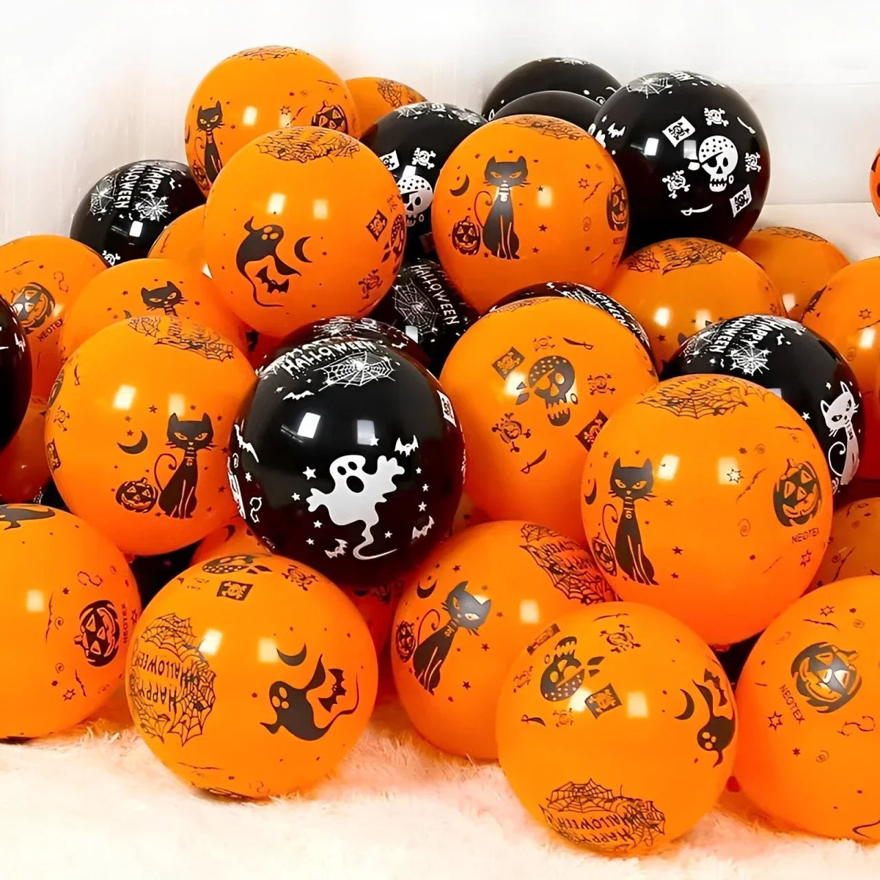 10-100pcs Halloween Balloons Creative Pumpkin Scary Ghost Spider Latex Balloons Kids Toys Halloween Party Decorations Supplies