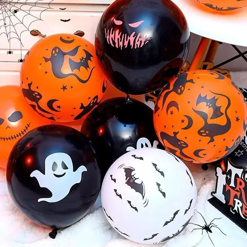 10-100pcs Halloween Balloons Creative Pumpkin Scary Ghost Spider Latex Balloons Kids Toys Halloween Party Decorations Supplies