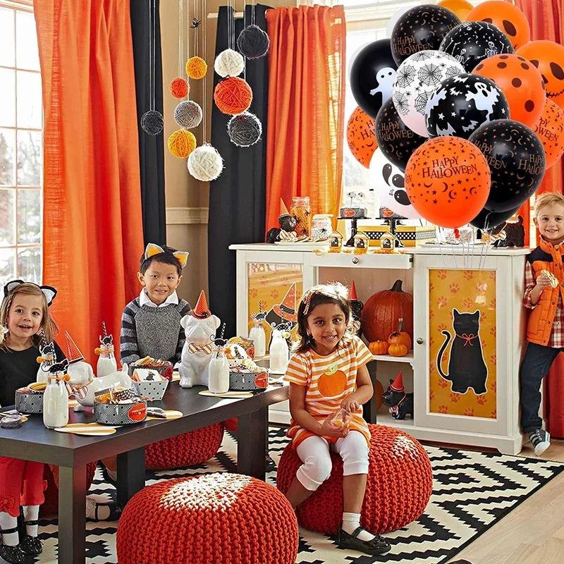 10-100pcs Halloween Balloons Creative Pumpkin Scary Ghost Spider Latex Balloons Kids Toys Halloween Party Decorations Supplies