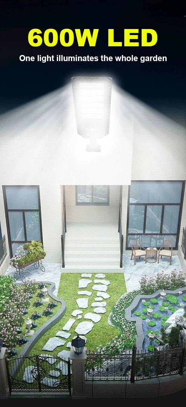 Newest 600W LED Outdoor Solar Lights Motion Sensor Wall External Solar Lamp Waterproof Sunlight Power Street Garden Light