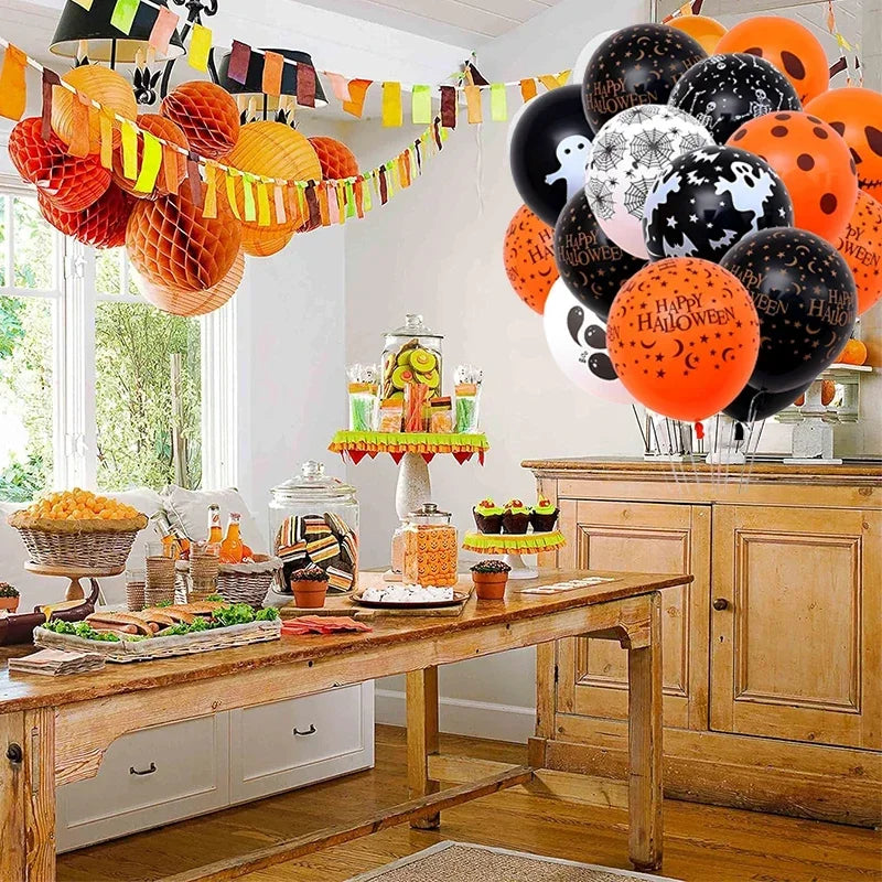 10-100pcs Halloween Balloons Creative Pumpkin Scary Ghost Spider Latex Balloons Kids Toys Halloween Party Decorations Supplies