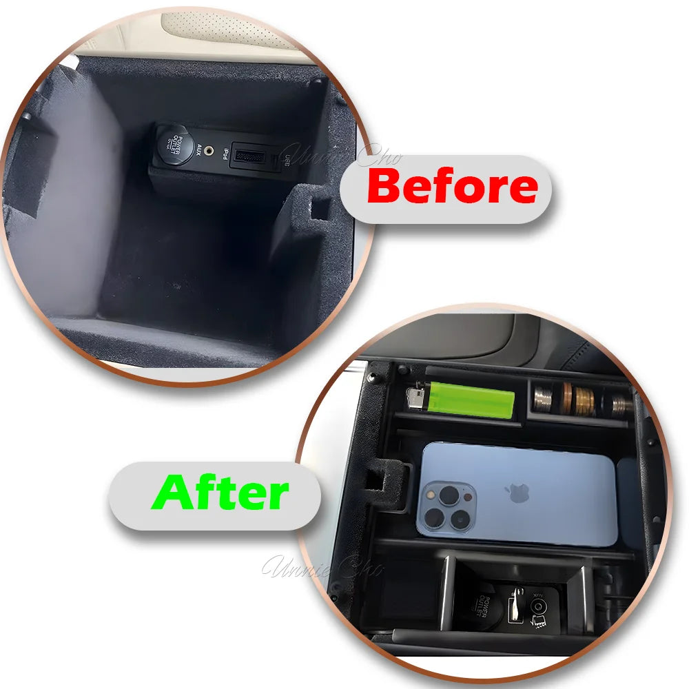 For Jaguar XF Storage Box Armrest Organizer Tray Center Console Stowing Tidying Compartment for Jaguar X250 Interior Spare Parts