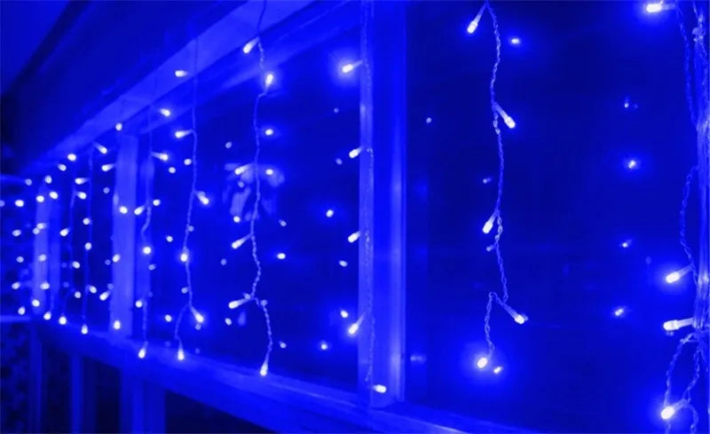 Christmas Decoration 2024/2025 icicle Led Curtain Lights for Outdoor Droop 0.4/0.5/0.6M Christmas Lights for home New Year 2025