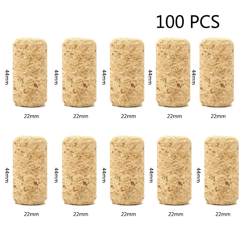 50 100 Pcs Wine Corks Stopper Natural Reusable Functional Portable Wine Cork Straight Stopper for Bottling of Wines or Crafting