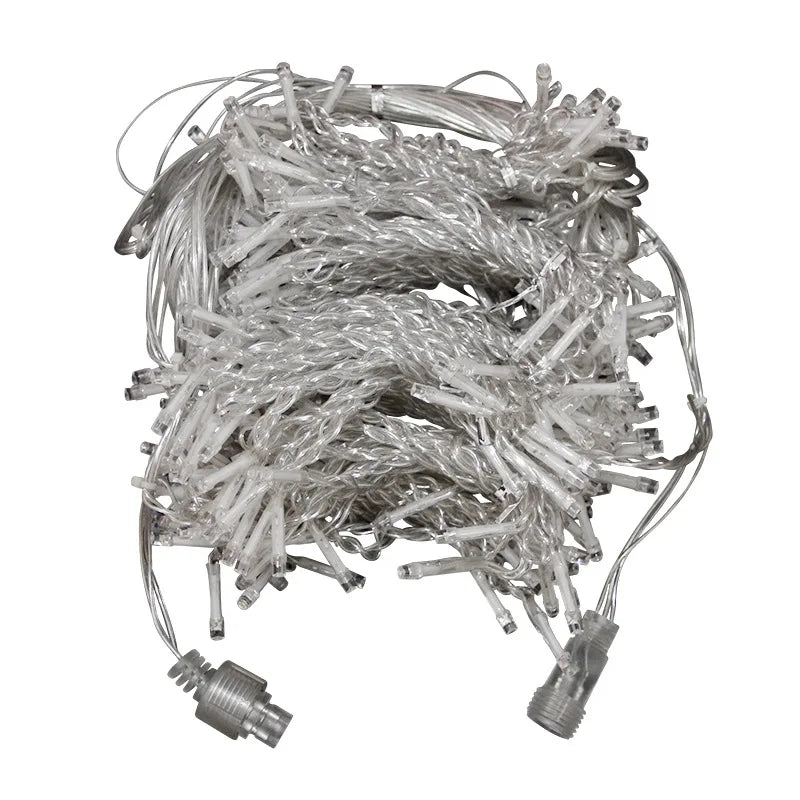 Christmas Decoration 2025 Festoon Led Icicle Curtain Lights Outdoor Droop 0.5/0.6/0.7M Street Garland On The House New Year Eve