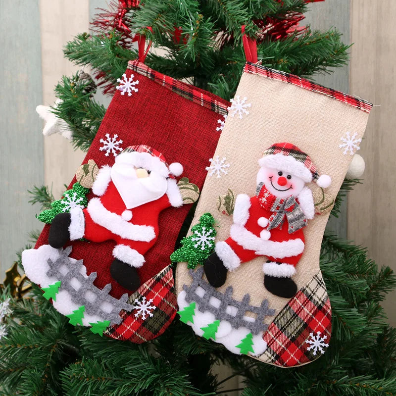 Christmas Decoration Christmas Socks Ornaments Pendant Small Boots Children New Year Candy Bag Gift Fireplace Tree Jewelry