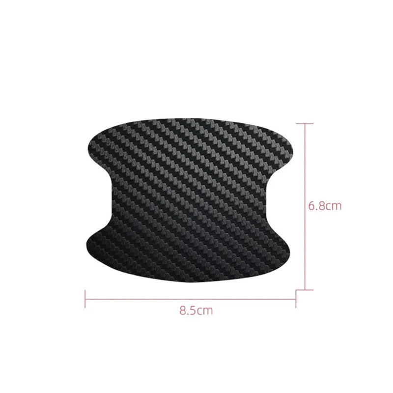 4Pcs/Set Car Door Sticker Carbon Fiber Scratches Resistant Cover Auto Handle Protection Film Exterior Styling Car Accessories