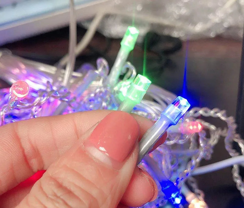 Christmas Decoration 2024/2025 icicle Led Curtain Lights for Outdoor Droop 0.4/0.5/0.6M Christmas Lights for home New Year 2025