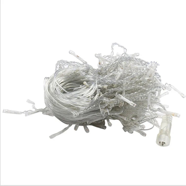 Christmas Decoration 2025 Festoon Led Icicle Curtain Lights Outdoor Droop 0.5/0.6/0.7M Street Garland On The House New Year Eve