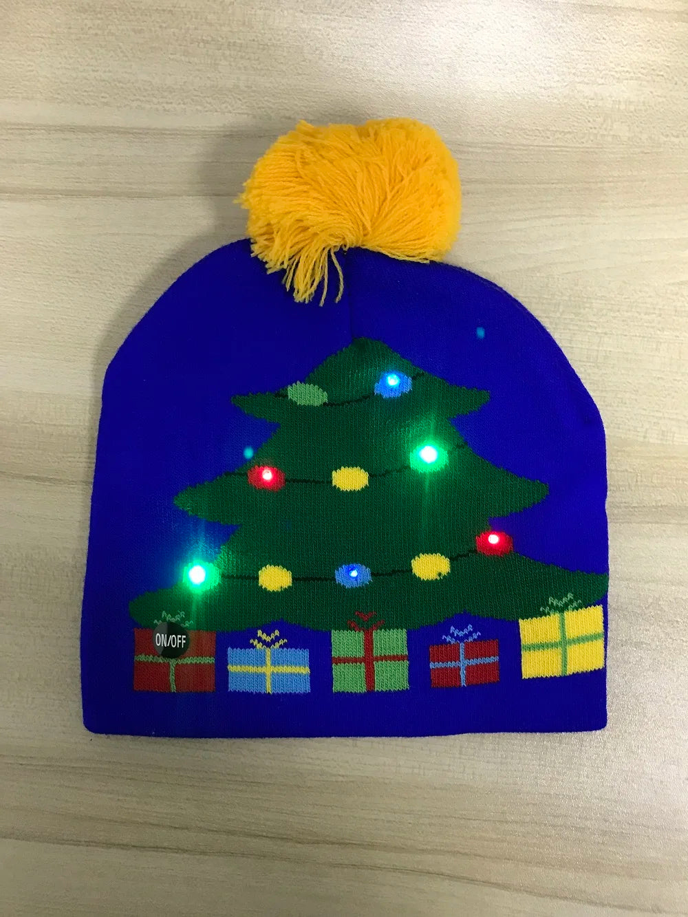 ON SALE! 2025 New Year LED Knitted Christmas Hat Beanie Light Up Illuminate Warm Hat For Kids Adults New Year Christmas Decor