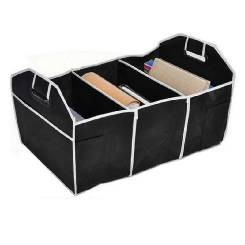 Car Multi-Pocket Trunk Organizer Large Capacity Folding Storage Bag Trunk Stowing and Tidying Trunk Organizer Car Stuff