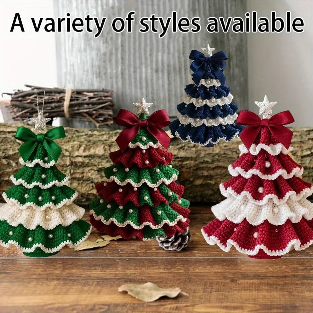 1pc Crochet Christmas Tree Kit - Handmade Holiday Decoration Set, Perfect for Christmas Party Decorations, Christmas Decorations