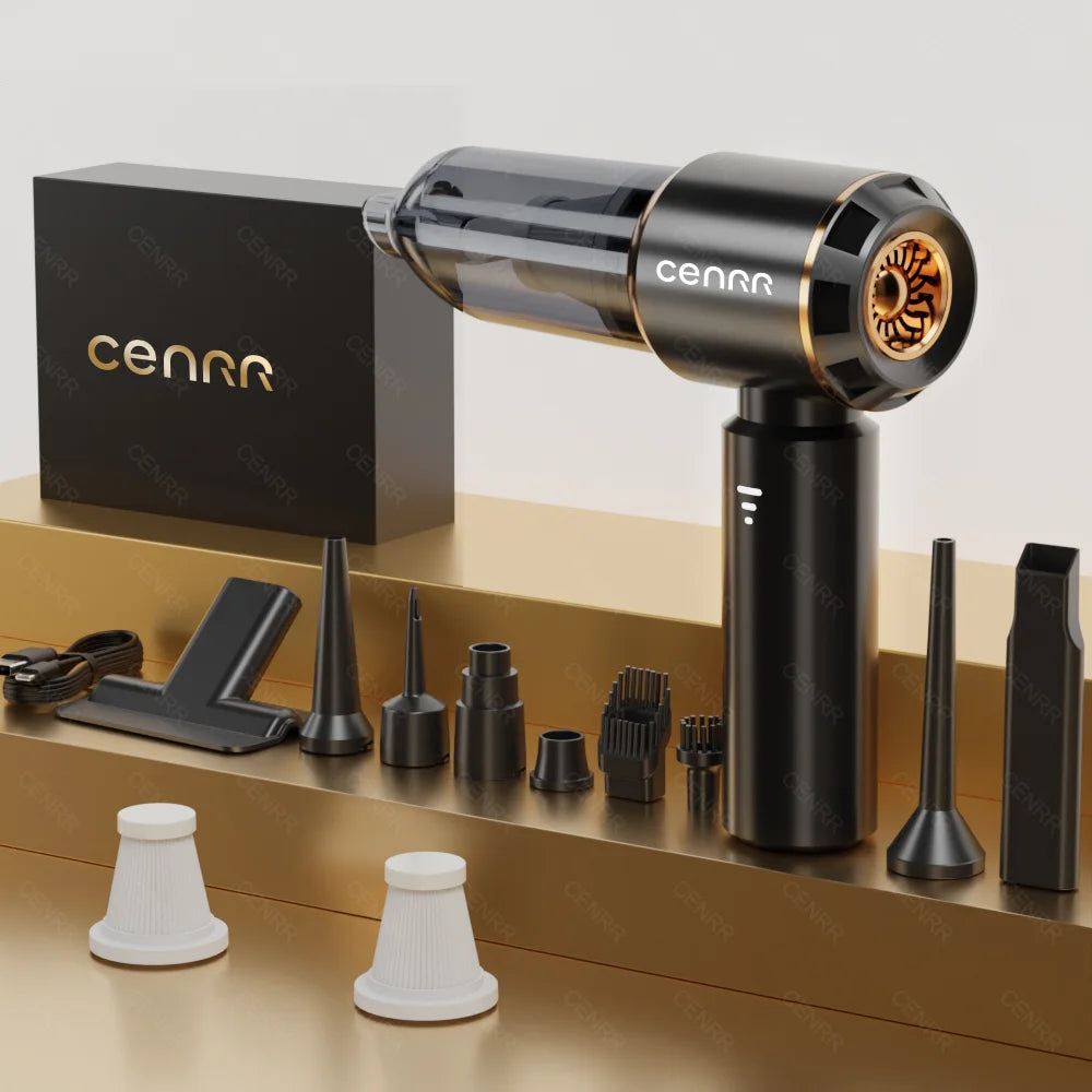 CENRR 998000PA Mini Car Vacuum Cleaner Cordless Powerful Wireless Car Cleaner HandHeld Portable Vacuum Cleaner Cleaning Machine