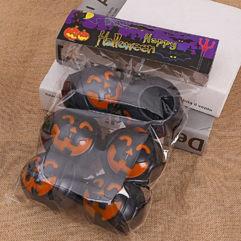 6pcs/set mini Candy Bucket Halloween Pumpkin Package Cute Kid Handle Box Plastic Cosplay Children Costume Party Faver Gift Decor