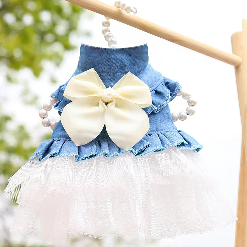 Summer Dog Clothes Pet Dresses for Small Dogs Pomeranian Chihuahua Puppy Kitten Skirt Clothing for Medium Dogs Product Supplies