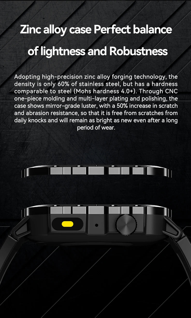 LAXASFIT Outdoor Sports Smart Watch 2.01 inch HD Screen LED Flashlight Bluetooth Talking Smart Watch Men Women Holiday Gift