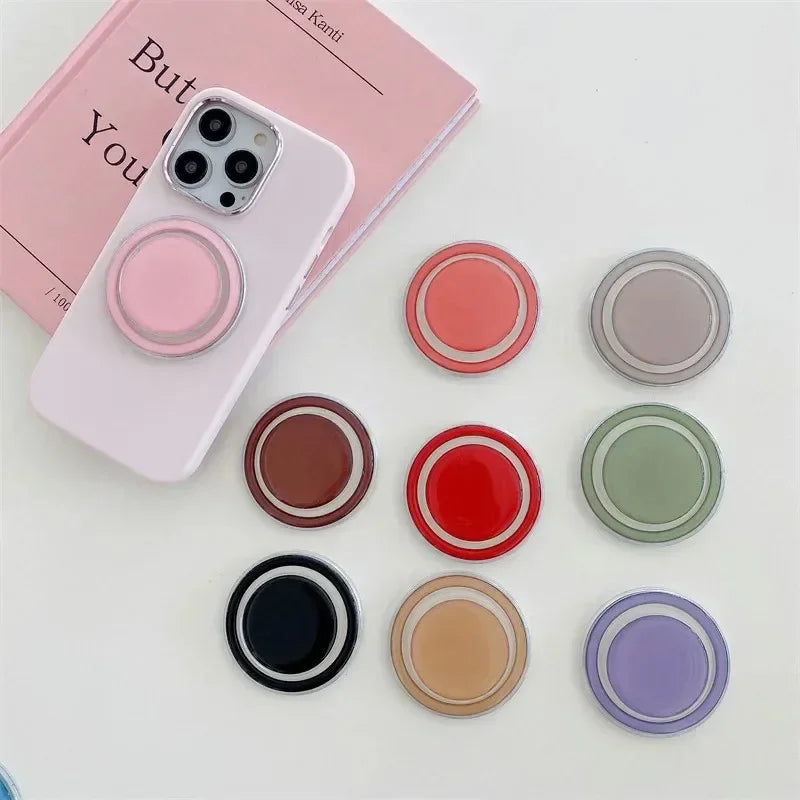 Magnetic Folding Mobile Phone Grip Holder Socket Pocket Support for IPhone 16 15 Samsung Xiaomi Safe Ring Finger Expanding Stand