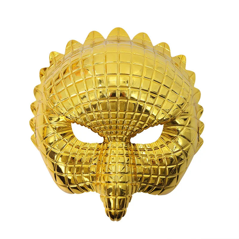Animal Golden Plastic Leopard Face Cover with Adjustable Elastic Bands Halloween Costume Cosplay Mask Costume Accessories
