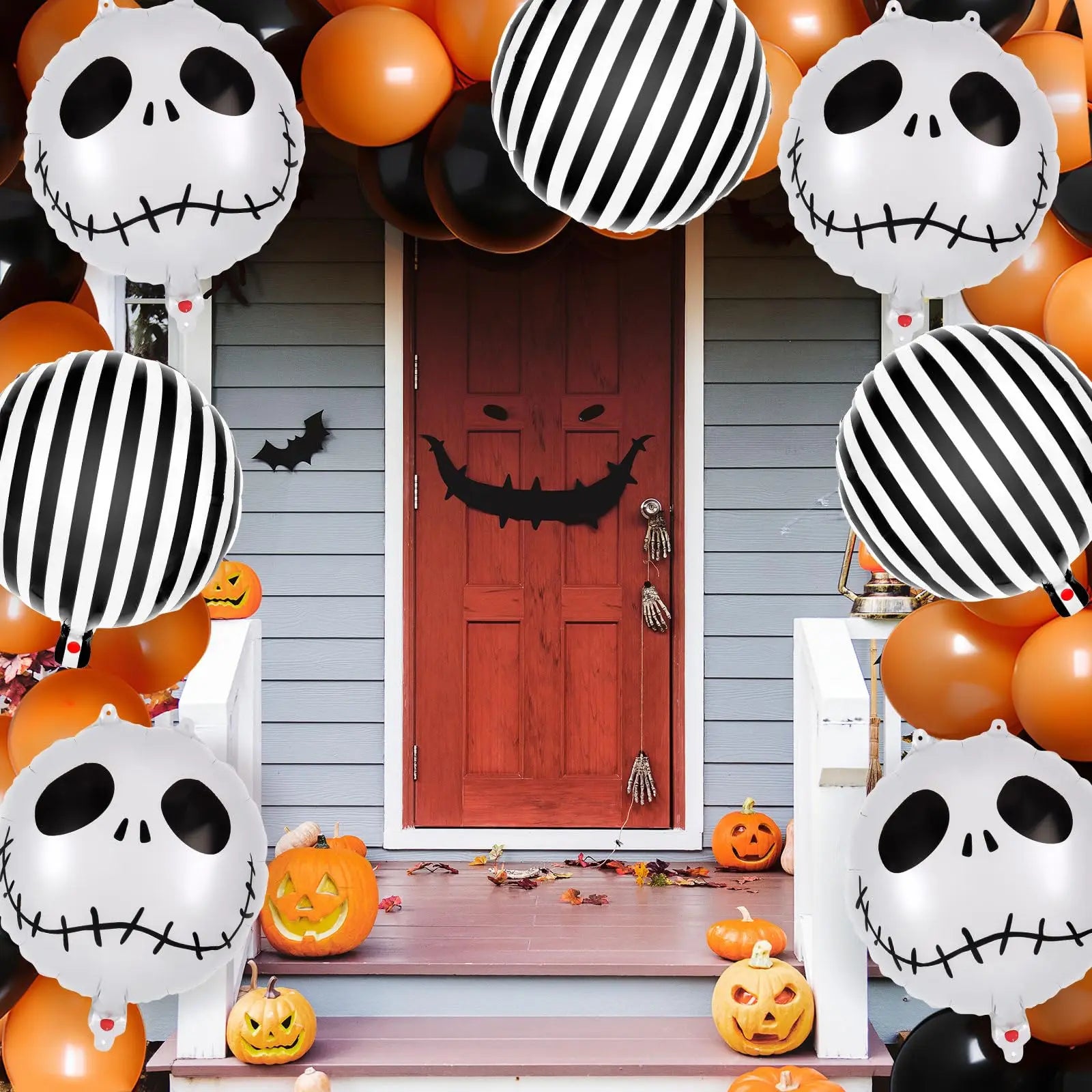 12 Pieces Halloween Foil Balloon Set Halloween Birthday Masquerade Theme Party Decoration