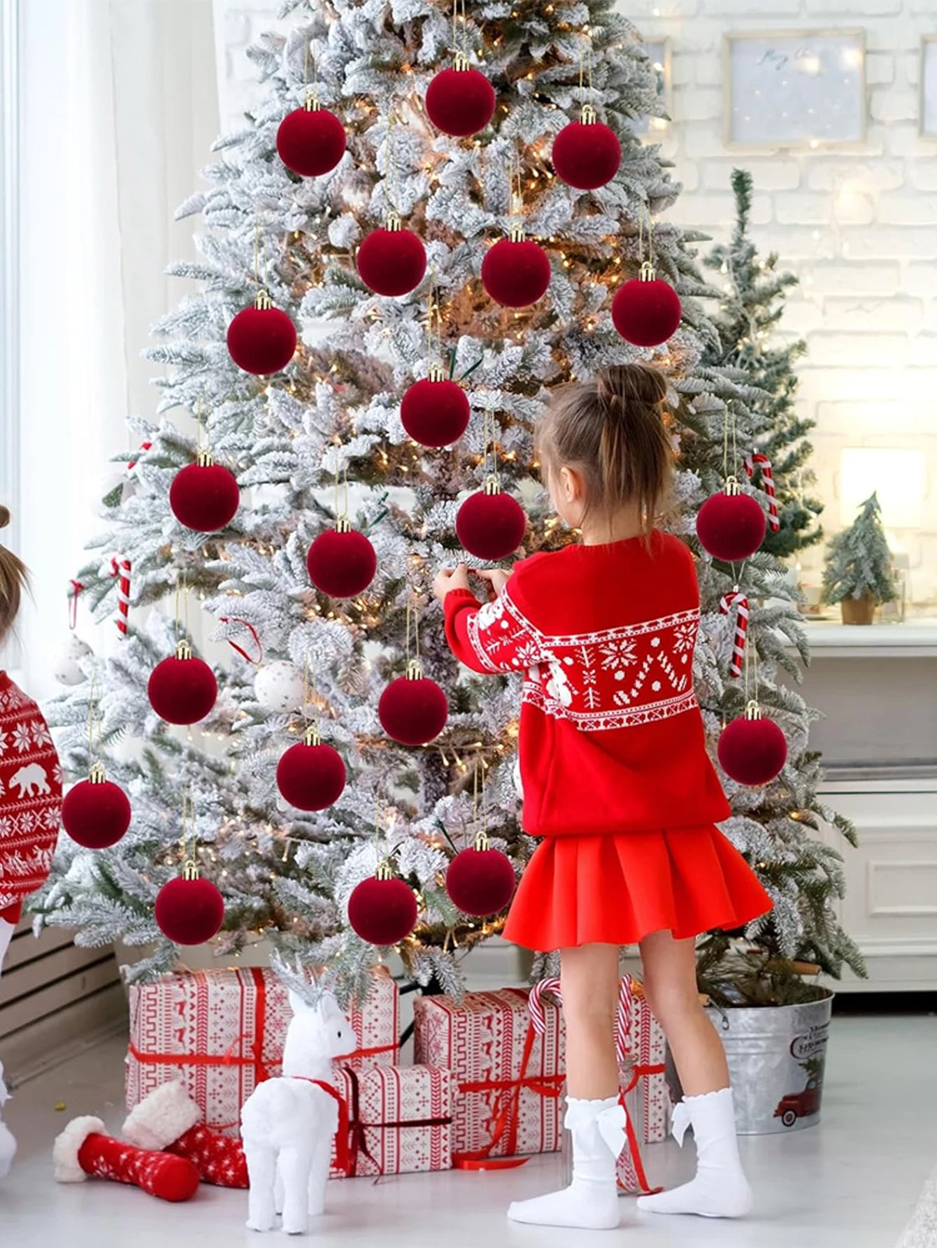 10pcs Christmas Balls,Christmas Tree Decorations Velvet Ball Ornaments for Christmas Party Christmas Decoration Navidad 2025