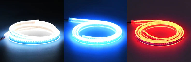 Dynamic Led Car Hood Light Strip With Turn Signal Indicator Flexbile Engine Hood Guide Decorative DRL Daytime Running Lights 12V