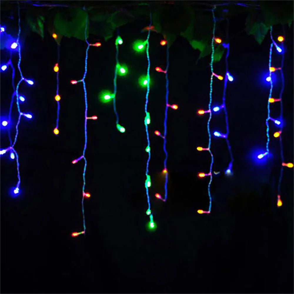 Christmas Decoration 2024/2025 icicle Led Curtain Lights for Outdoor Droop 0.4/0.5/0.6M Christmas Lights for home New Year 2025