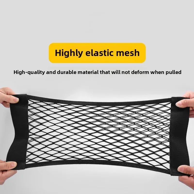 Car Back Rear Trunk Bag Organizer Mesh Net Auto Seat Back Storage Bag Pocket Universal Car Stowing Tidying Elastic String Net