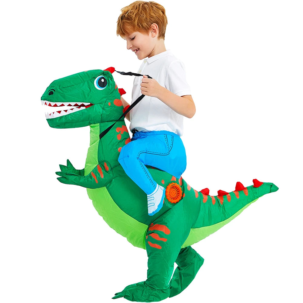 Kids Child Dinosaur Inflatable Costume Anime Purim Halloween Christmas Party Cosplay Costumes Dress Suits for Boys Girls