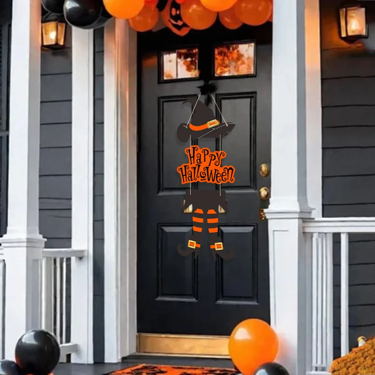 Halloween Witch Leg Hat Door Sign Ghost Festival Party DIY Door Pendant Trick Or Treat Kids Favors Happy Halloween Day 2025