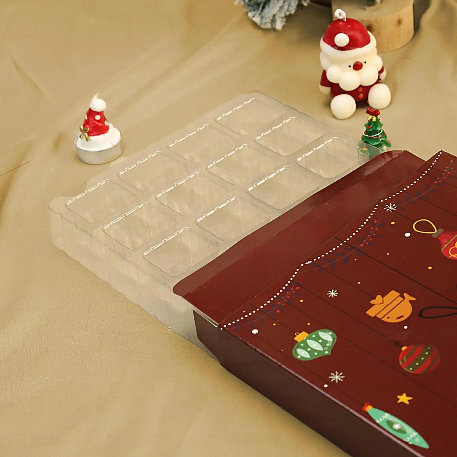 24 Days Refillable Christmas Advent Calendar with Treat Boxes, Holiday Countdown for Home Decor & Family Activities for Kids