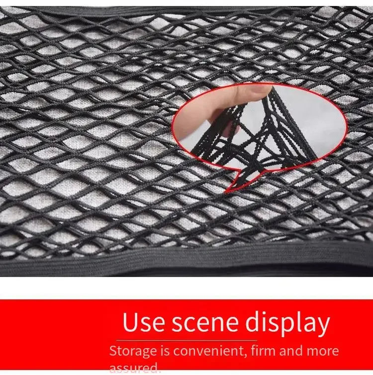 Car Back Rear Trunk Bag Organizer Mesh Net Auto Seat Back Storage Bag Pocket Universal Car Stowing Tidying Elastic String Net
