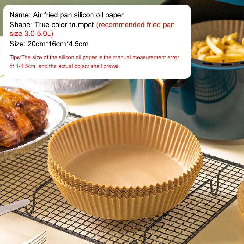 50/100Pcs Air Fryer Disposable Paper Liner