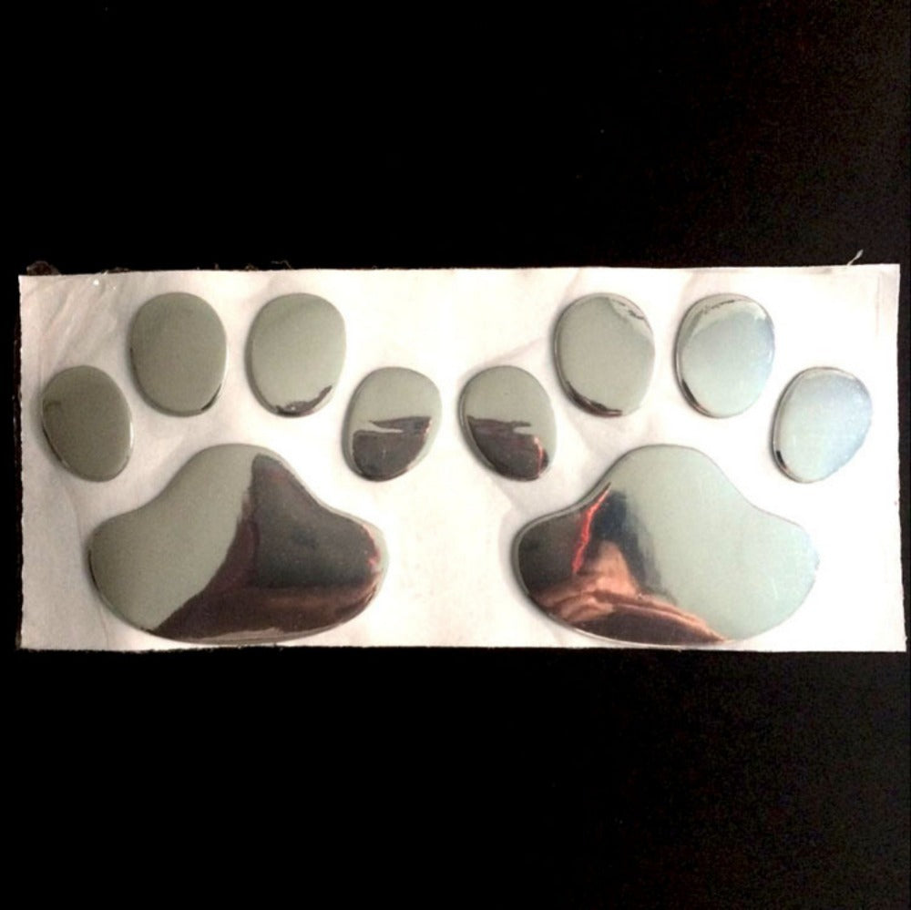 2pcs/Set Car PVC Sticker Cool Design Paw 3D Animal Dog Cat Bear Foot Prints Footprint Decal Car Stickers Accessories