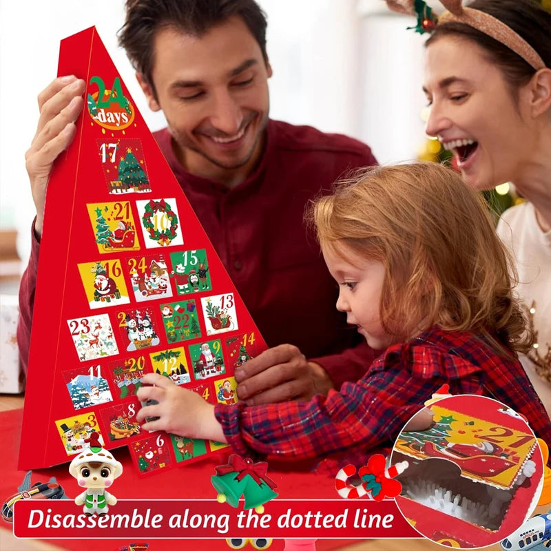 Advent Calendar 2025,24 Days Christmas Holiday Countdown Advent Calendars for Xmas Party Favor, Christmas Goodies for Girls Boy