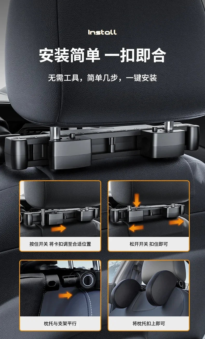 Car Neck Headrest Pillow Cushion Seat Memory Foam Pad Sleep Side Head Telescopic Support on Cervical Spine for Adults Child
