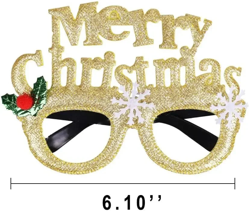 Christmas Glasses Holiday Party Frames Christmas Decoration Accessories Costume Eyeglasses for Christmas Parties Holiday Favors