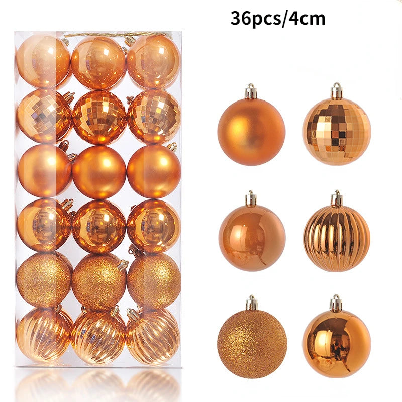 24/36 Pcs Christmas Balls New Year Party Decoration Xmas Tree Ornaments Christmas Hanging Ornament Home Decor Gifts Navidad 2025