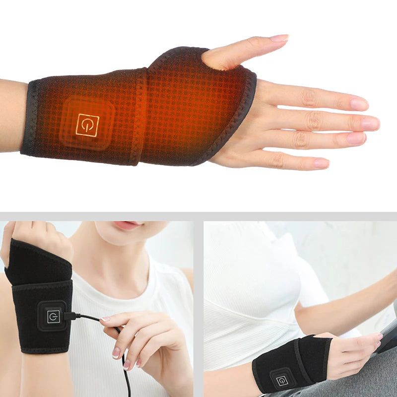 Heating Wrist Protector Sports Protection Breathable Support Sleeve Hand Joint Brace Tool Heat Health Care Device