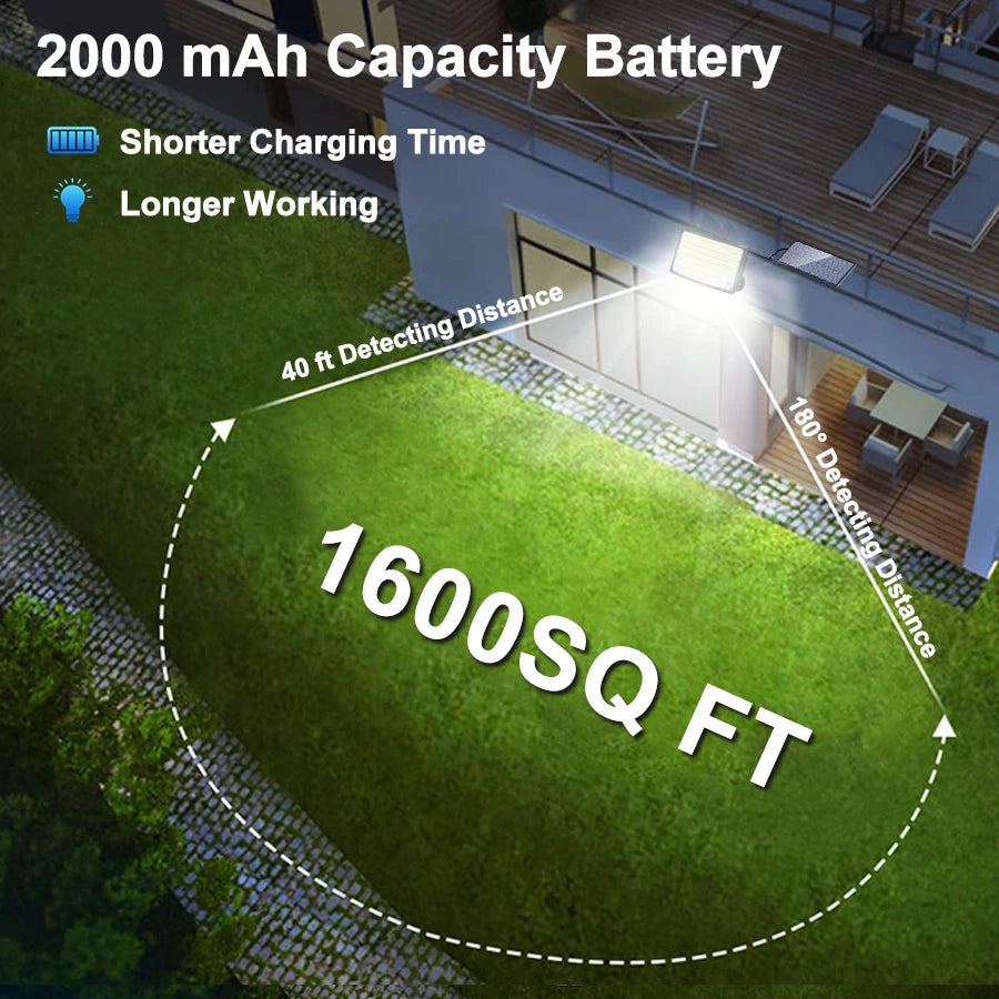 Solar Lights Outdoor Garden 200/288LED Solar Security Light Motion Sensor 3 Mode Waterproof Solar Powered Flood Lamp Yard Garage