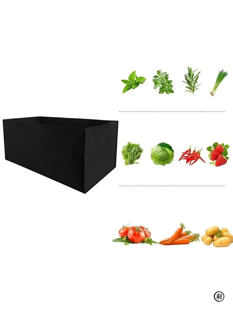Square Felt Growing Bucket Plant Growth Bag Multi-Functional Vegetable Plant Non-Woven Felt Growing Bag
