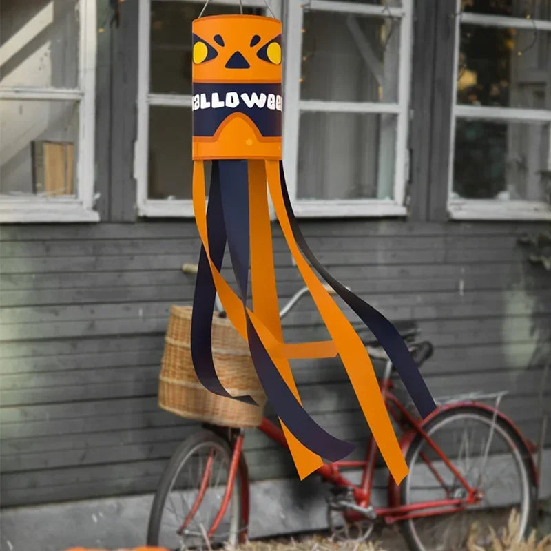 20PCS New Halloween Ghost Windsock Flag Waterproof Ghost Flag Patio Party Decoration Ghost Festival Outdoor Decoration Supplies