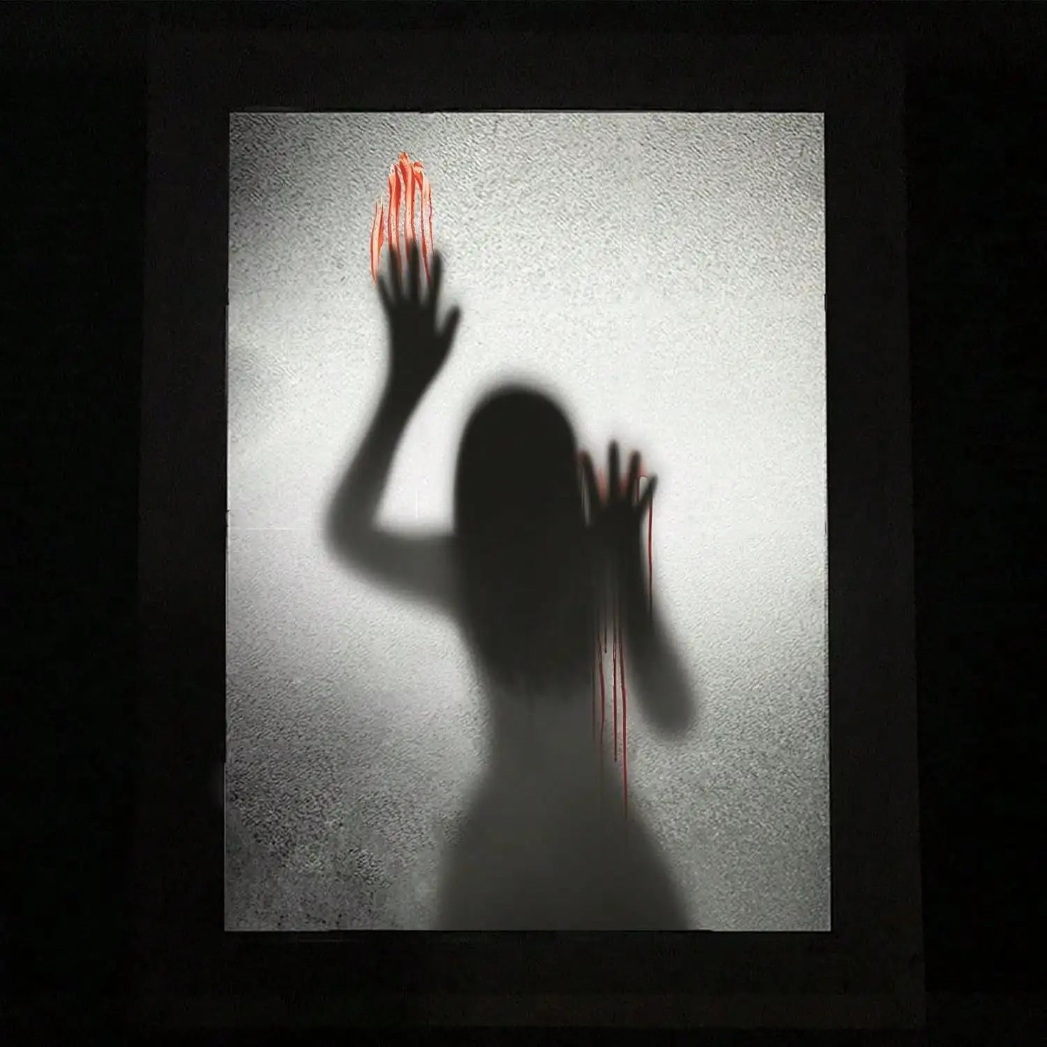 1pc Halloween Horror Female Ghost Blood Hand Wall Stickers for Halloween Party Glass Window DIY Backdrop Decorative Wall Sticker