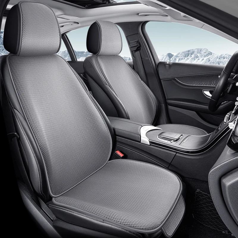 Single Summer Thickeneded Ice Silk Car Seat Cushion, 3D Fiber Honeycomb Mesh, Three-Dimensional Rebound, Comfortable and Breathable, Machine Washable, Suitable for Most Cars, Trucks, Suv
