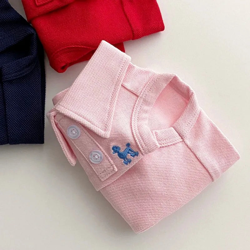 Summer Polo Shirt for Dogs Puppy Clothes Bichon Frise Chihuahua Stripe Dog Sweatshirt Dog Cooling Vest for Small and Medium Dogs