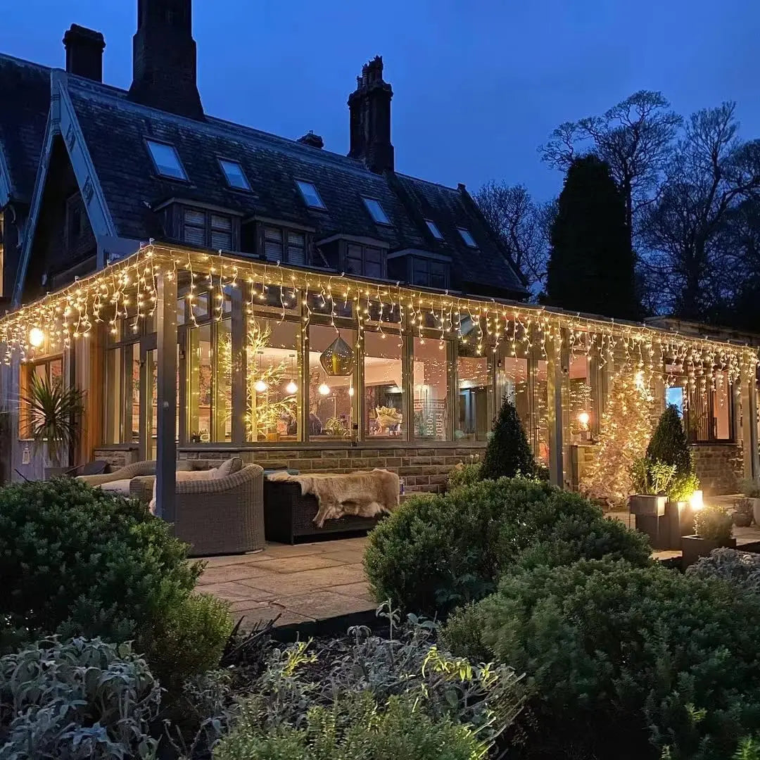 Christmas Decoration 2024/2025 icicle Led Curtain Lights for Outdoor Droop 0.4/0.5/0.6M Christmas Lights for home New Year 2025