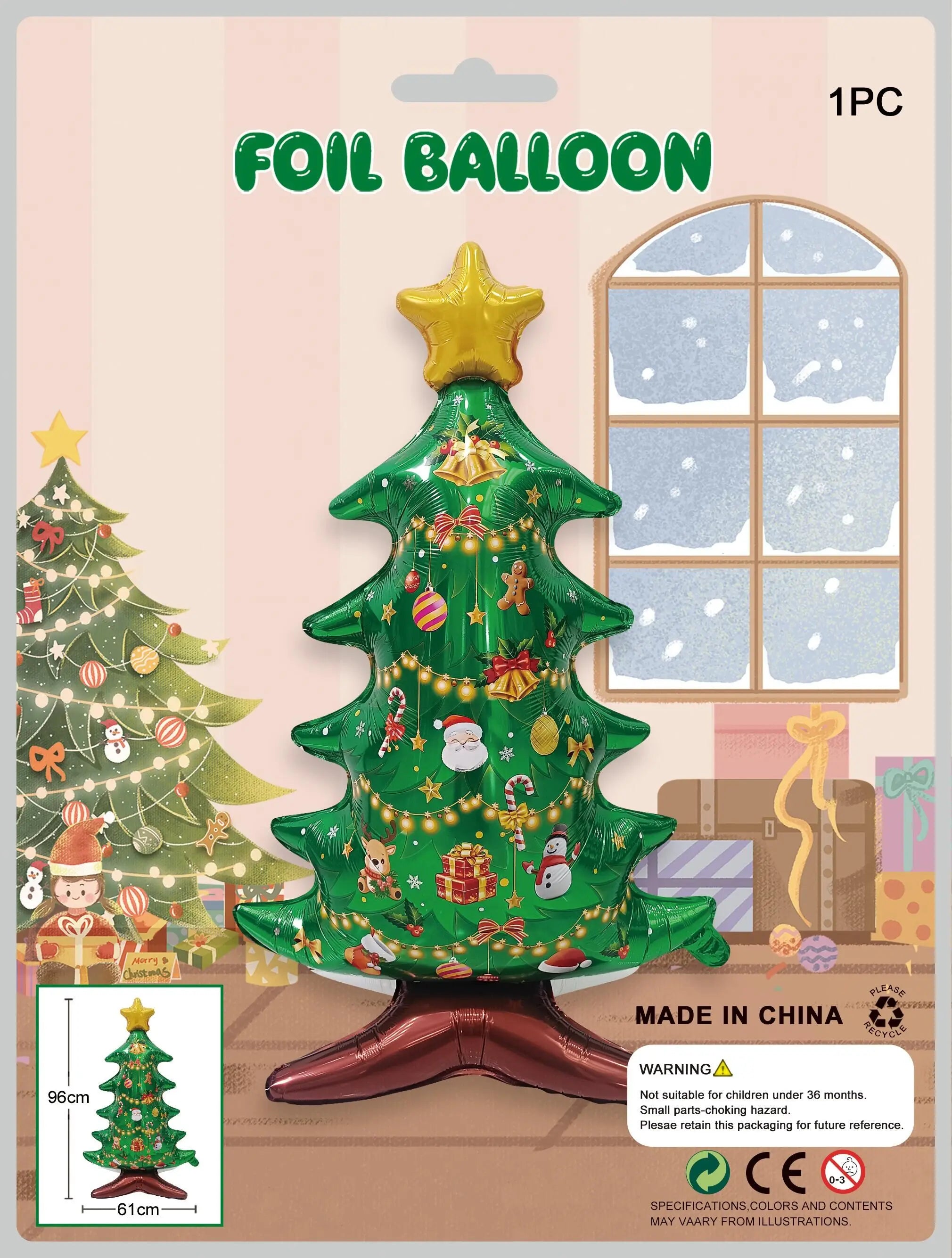 1pc New Extra Large Standing Santa Claus Foil Balloon Christmas Holiday Party Decoration New Year Birthday Supplies Easter Gift