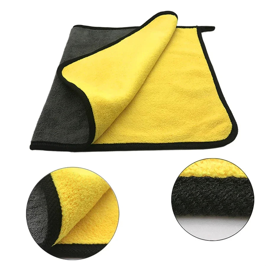 1/2/6pcs Microfiber Cleaning Towel Car Cleaning Cloths Professional Detailing Car Drying Microfiber Towel Wash Towel Accessories