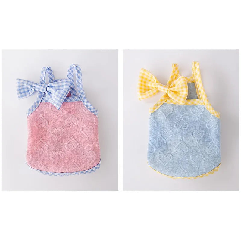 Puppy Summer Clothes Suspender Vest for Small Dogs 2025 Dog Clothing Chihuahua Dog Cooling Vest Love Relief Girls Dog T-Shirt