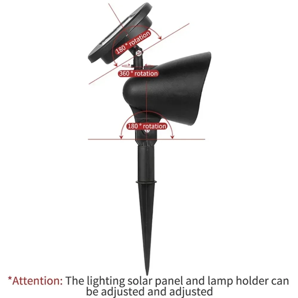Outdoor Led Solar Spotlight Garden Lights Landscape Decoration IP65 Waterproof for Lawn Courtyard Pathway Tree Separately Lamp